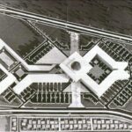 View of the Complex model created by Hisham Munir for the development of the High Council Agricultural Compound - Black and white photographic print
