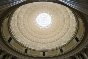 Picture of the inside of the Barker Library dome