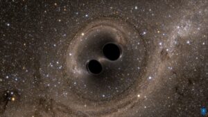Two black holes merge