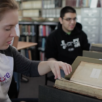 students with rare books