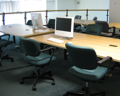 photo of Music Library mezzanine study tables
