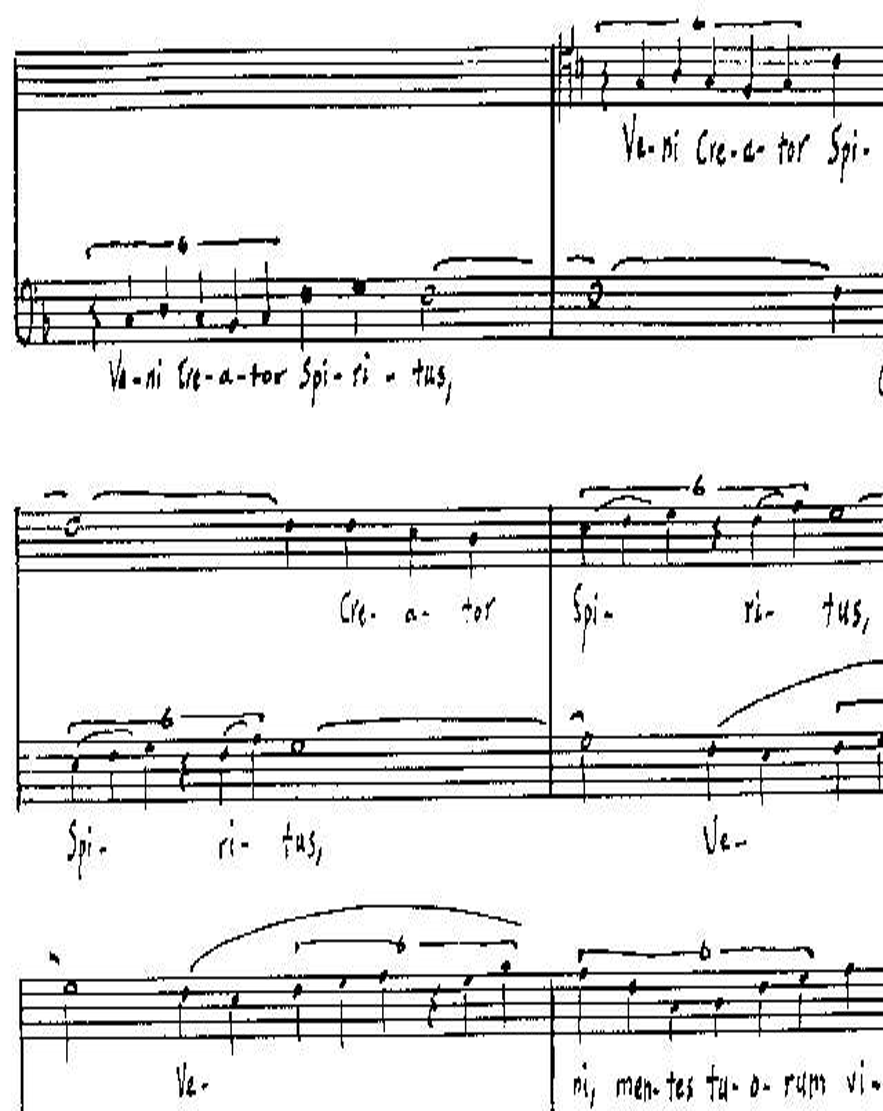sheet music of the John Harbison Canon, page 1