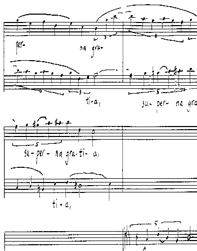 sheet music for the John Harbison Canon