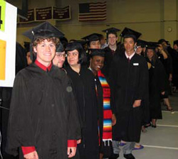 Lining up for Commencement, 2010