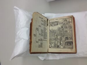 rare book in cradle