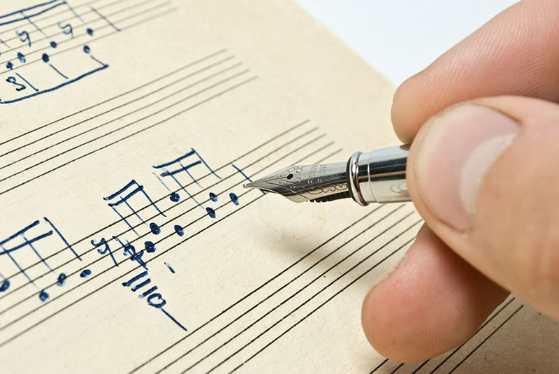 Composer writing notes
