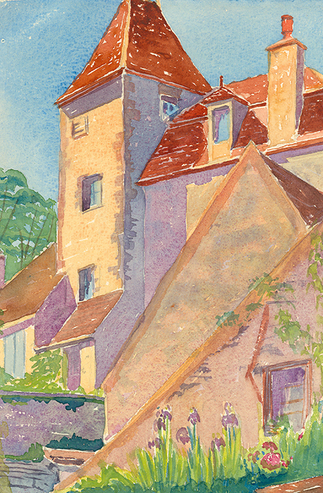 Watercolor by architect Eleanor Manning (Class of 1906)
