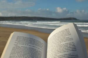 Book on beach