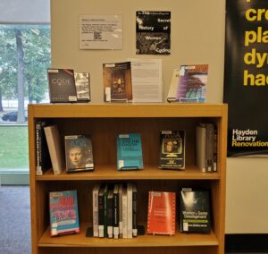 Hayden Library book display