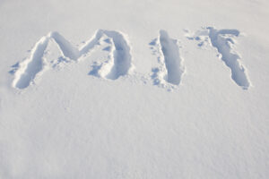 MIT written in snow