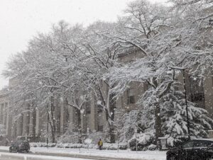 77 Massachusetts Avenue in the snow