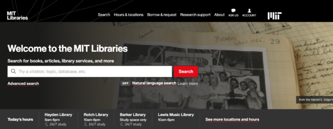 Explore MIT Libraries’ new homepage