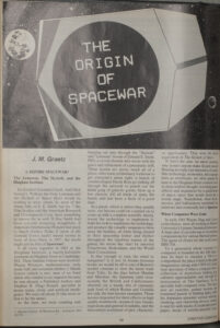 The History of the Computer Game Spacewar